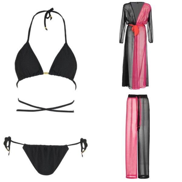 Плажен халат Pink & Black - Image 6