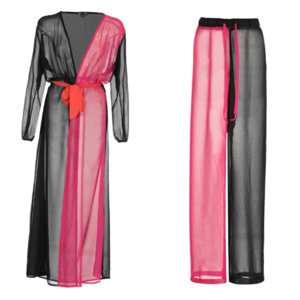 Плажен халат Pink & Black - Image 3